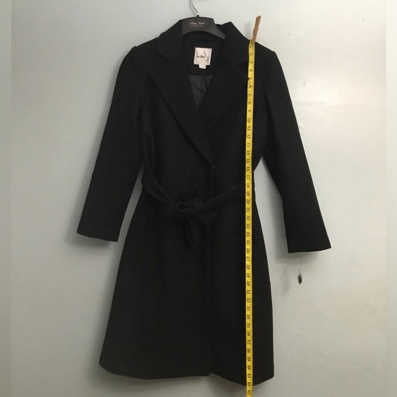 SAM EDELMAN LONGLINE BELTED WRAP COAT M - Picture 16 of 16
